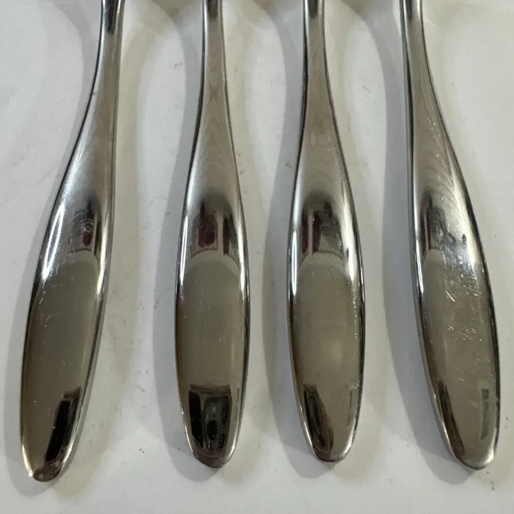 4 Gourmet Settings GS Ellipse 18/10 Stainless Salad Forks 7.5”
